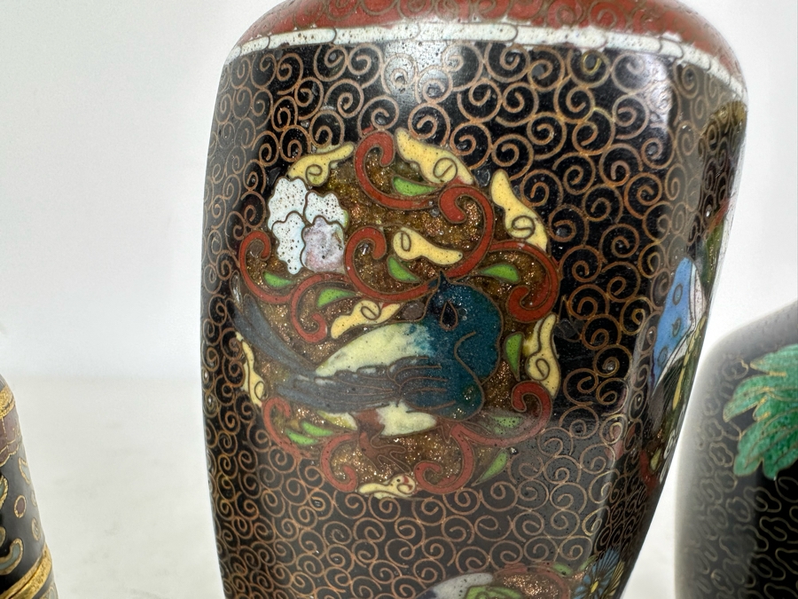 Vintage Chinese Cloisonne Lot 6'H [Photo 4]