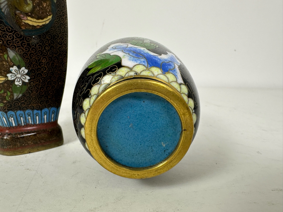 Vintage Chinese Cloisonne Lot 6'H [Photo 11]