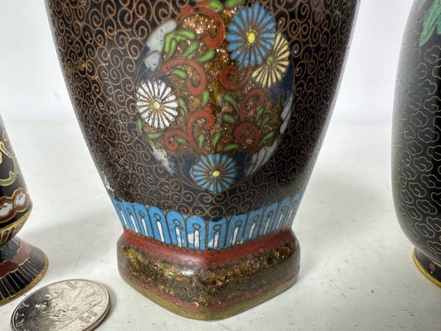 Vintage Chinese Cloisonne Lot 6'H [Photo 7]