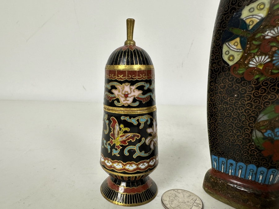 Vintage Chinese Cloisonne Lot 6'H [Photo 12]