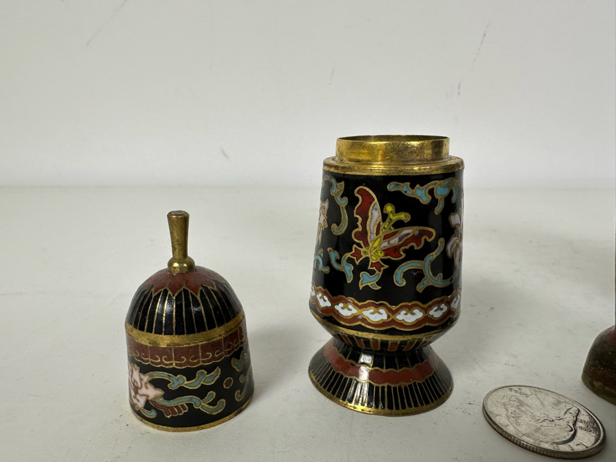 Vintage Chinese Cloisonne Lot 6'H [Photo 13]