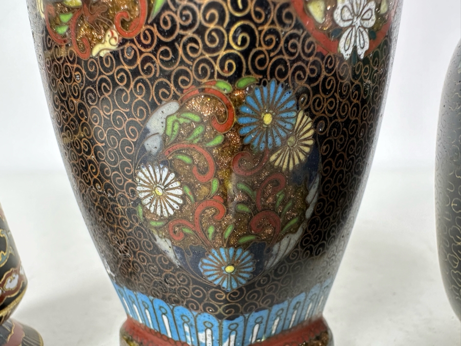 Vintage Chinese Cloisonne Lot 6'H [Photo 6]