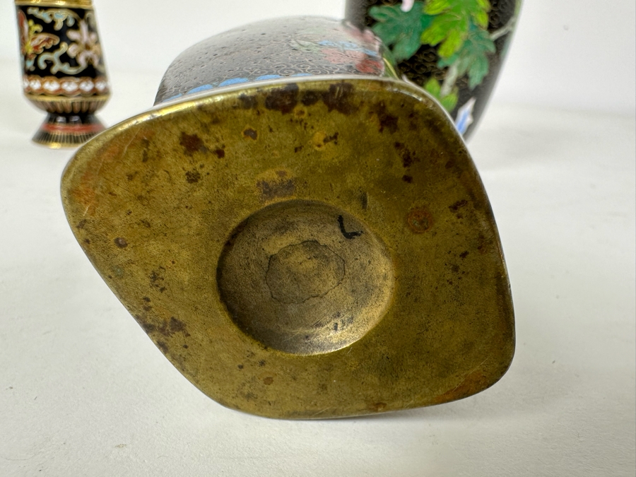 Vintage Chinese Cloisonne Lot 6'H [Photo 9]