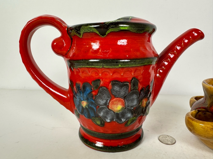 Vintage MCM German Pitcher 7'H And Art Pottery Planter [Photo 3]