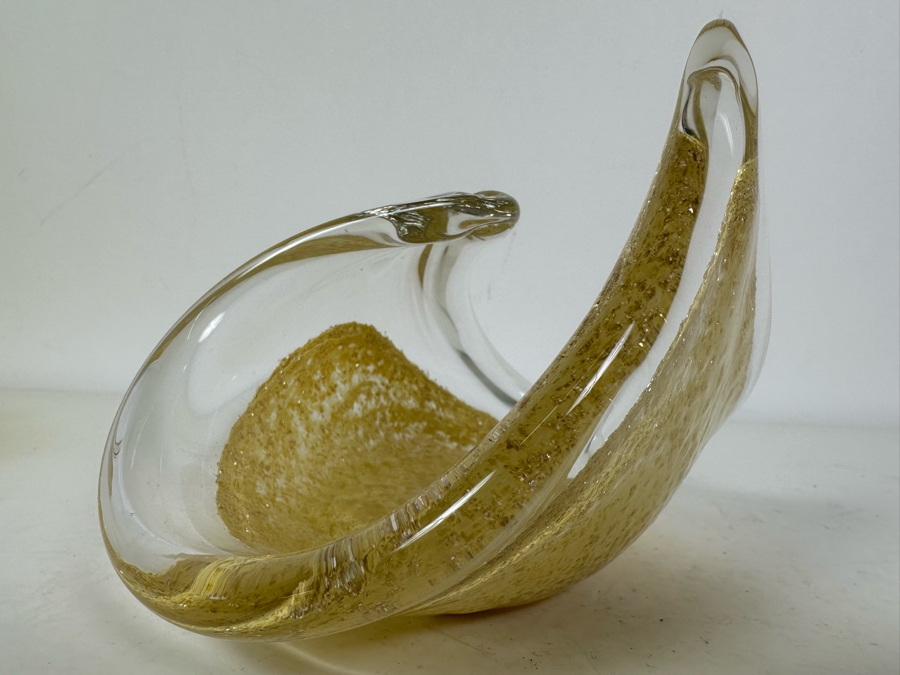 Vintage Venetian Glass Il Vetro Dei Dogi Sculptural Glass Bowl 7'W X 4.5'H [Photo 7]
