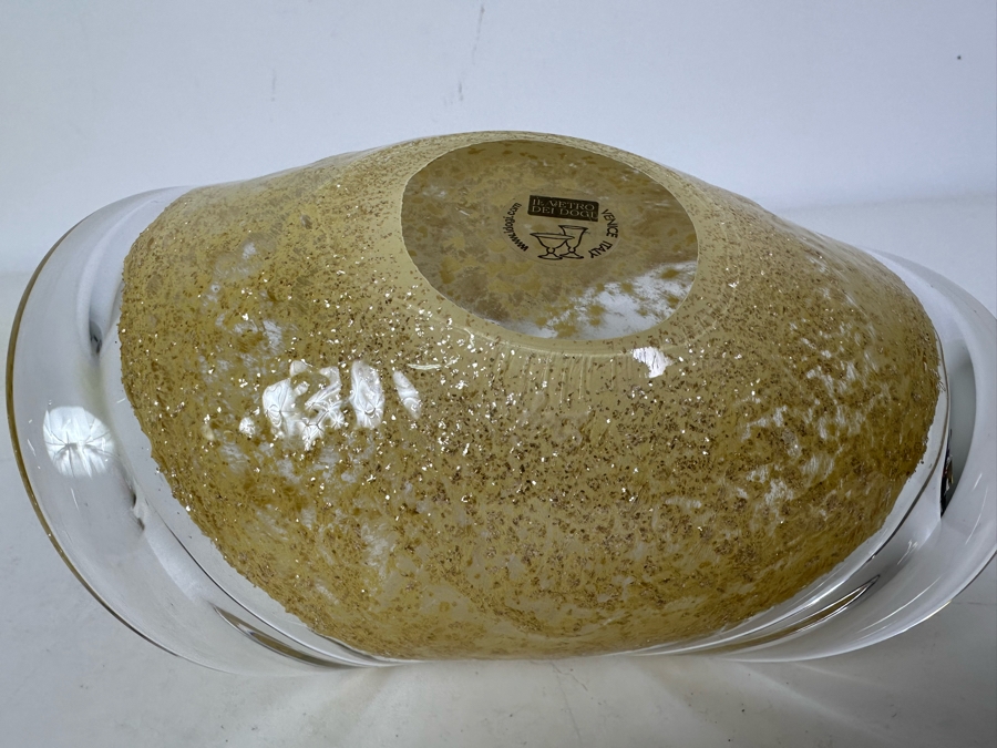 Vintage Venetian Glass Il Vetro Dei Dogi Sculptural Glass Bowl 7'W X 4.5'H [Photo 10]