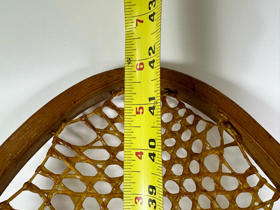 Pair Of Vintage Wood & Rawhide Snowshoes 42'L [Photo 8]