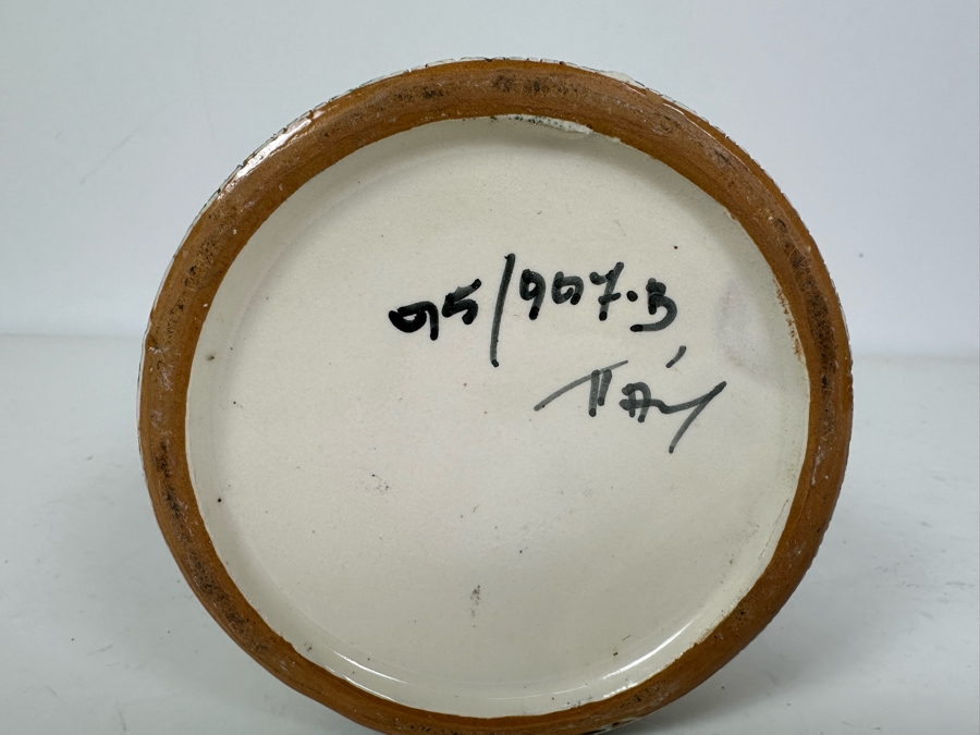 Vintage MCM Italian Ceramic Pitcher With Chip In Rim 13'H [Photo 6]