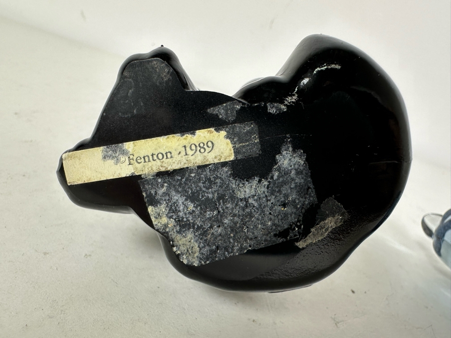 Pair Of Vintage Fenton Glass Cat Figurines 3.5'H [Photo 4]