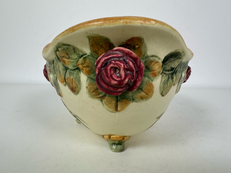 Vintage Weller Pottery Footed Centerpiece Bowl 10'W X 7'D X 4.25'H [Photo 4]