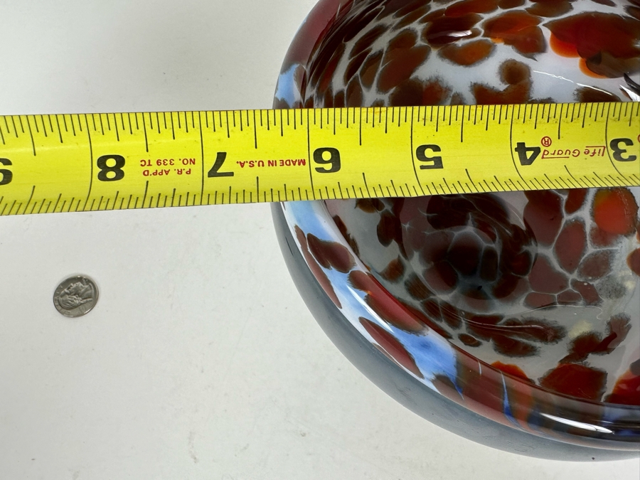 Signed Cohen Footed Art Glass Bowl 6.5'W X 6'H [Photo 8]