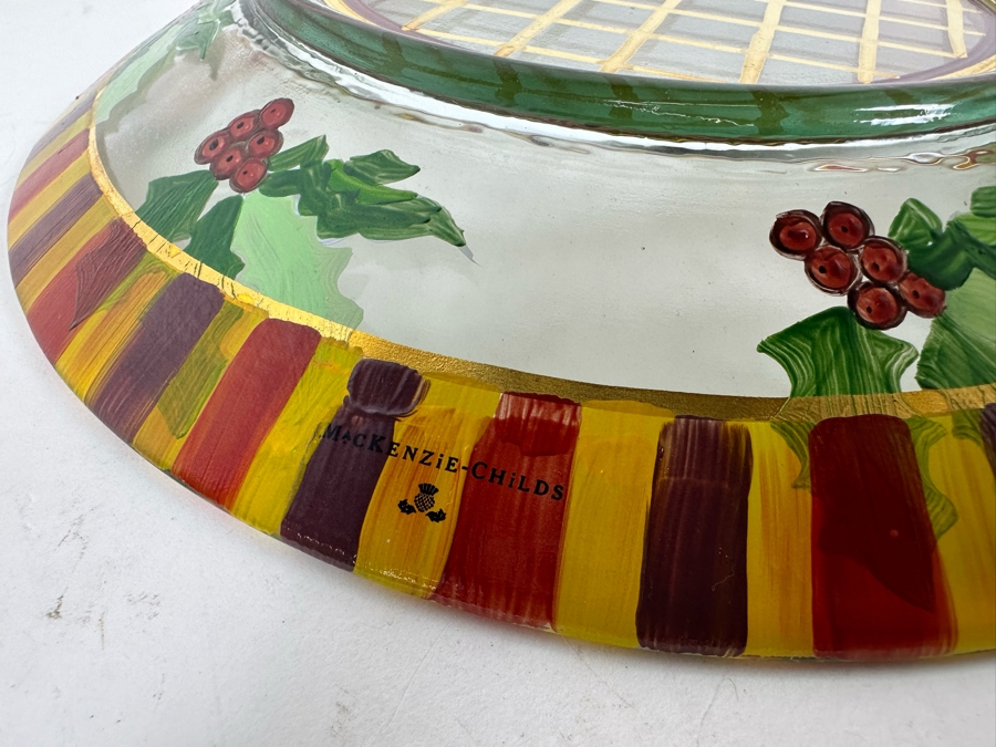 Hand Painted Mackenzie-Childs Glass - 4 Pieces [Photo 8]