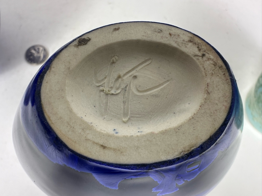 Three Signed Crystalline Art Pottery Vases 5.5'H [Photo 7]