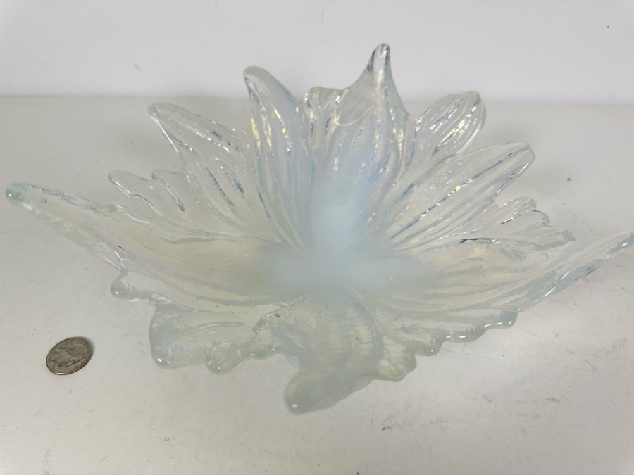 Vintage Opalescent Glass Centerpiece Bowl 11'W X 5'H [Photo 2]