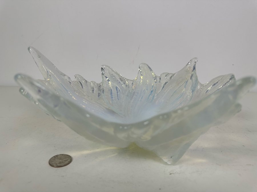 Vintage Opalescent Glass Centerpiece Bowl 11'W X 5'H [Photo 6]