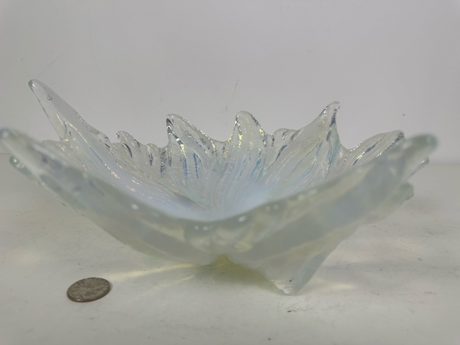 Vintage Opalescent Glass Centerpiece Bowl 11'W X 5'H [Photo 5]