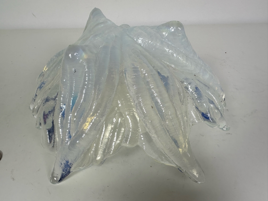 Vintage Opalescent Glass Centerpiece Bowl 11'W X 5'H [Photo 8]