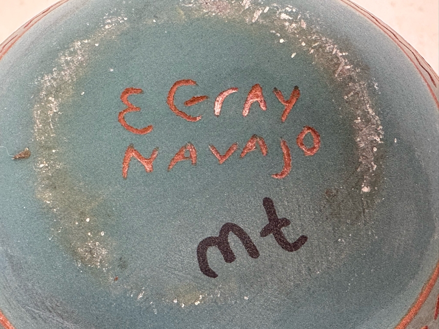 Vintage Navajo Native American Art Pottery Vase Signed E. Gray 6'H [Photo 5]