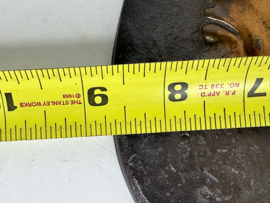 Vintage Cast Bronze / Copper Bas-Relief Wall Plaque Of A Native American Chief Signed N. Cox 8.75'W [Photo 6]