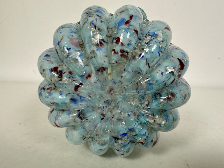 Vintage Art Glass Bowl Basket With Handle 7'H [Photo 4]