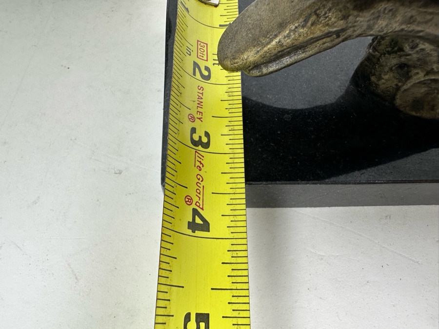 Pair Of Contemporary Metal Peacock Bookends With Black Marble Bases 8.5'W X 3.5'D X 6'H [Photo 6]