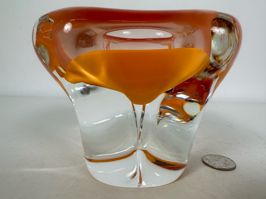 Vintage Chribaksa - Josef Hospodka Art Glass Sculptural Vase Czech Republic 4'H [Photo 3]