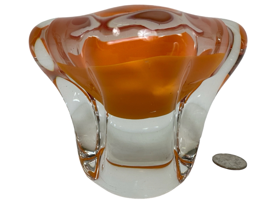 Vintage Chribaksa - Josef Hospodka Art Glass Sculptural Vase Czech Republic 4'H [Photo 1]