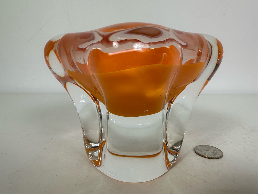 Vintage Chribaksa - Josef Hospodka Art Glass Sculptural Vase Czech Republic 4'H [Photo 4]