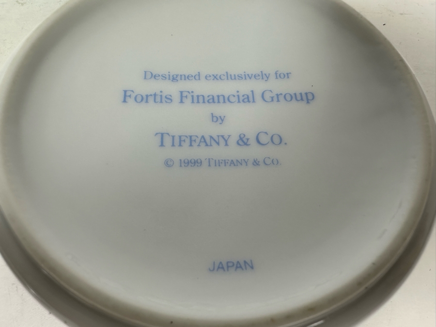 Tiffany & Co. Pair Of Coffee Cups & Lidded Porcelain Box 4'W X 2'H [Photo 5]