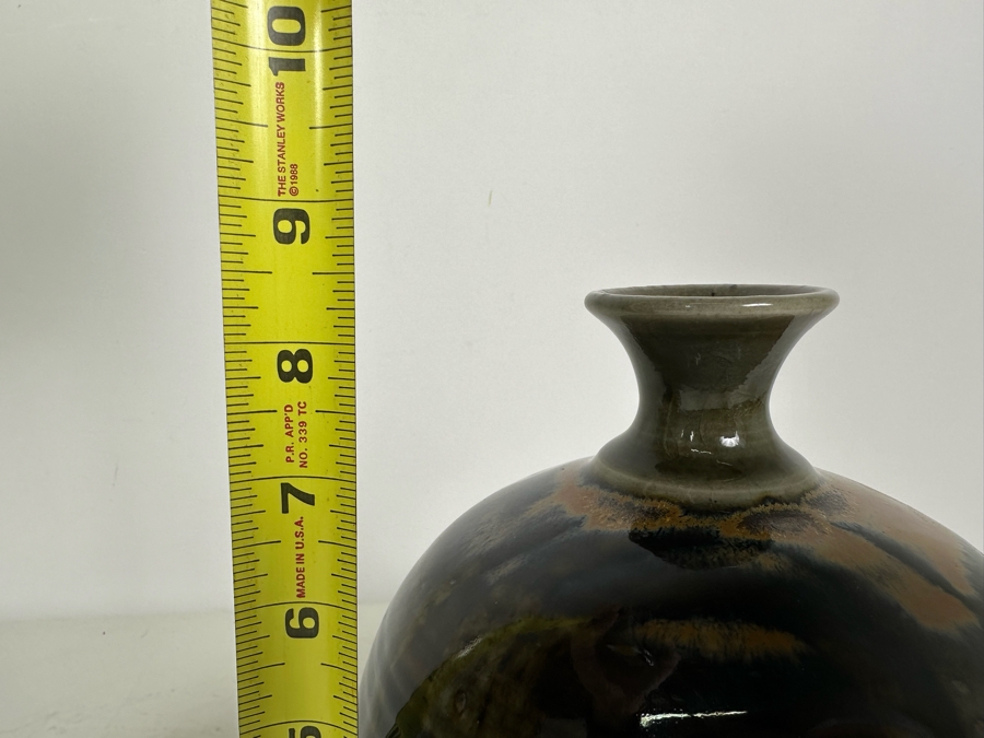 Pair Of Artist Signed Pottery Vases 6.5'H & 8.5'H [Photo 10]