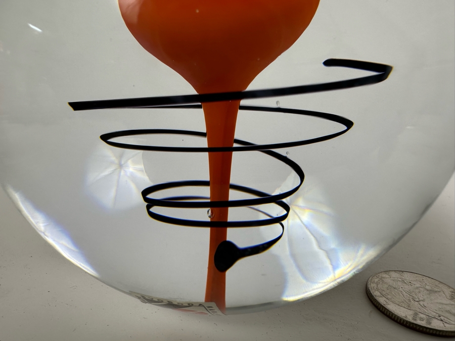 Handmade Jaroslav Svoboda Karlov Paperweight Czech Republic 4'H Retails $140 [Photo 5]