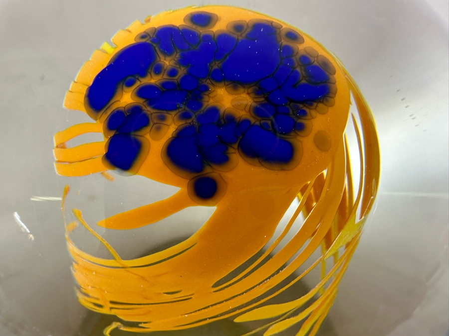 Handmade Jaroslav Svoboda Karlov Paperweight Czech Republic 4'H Retails $140	 [Photo 2]