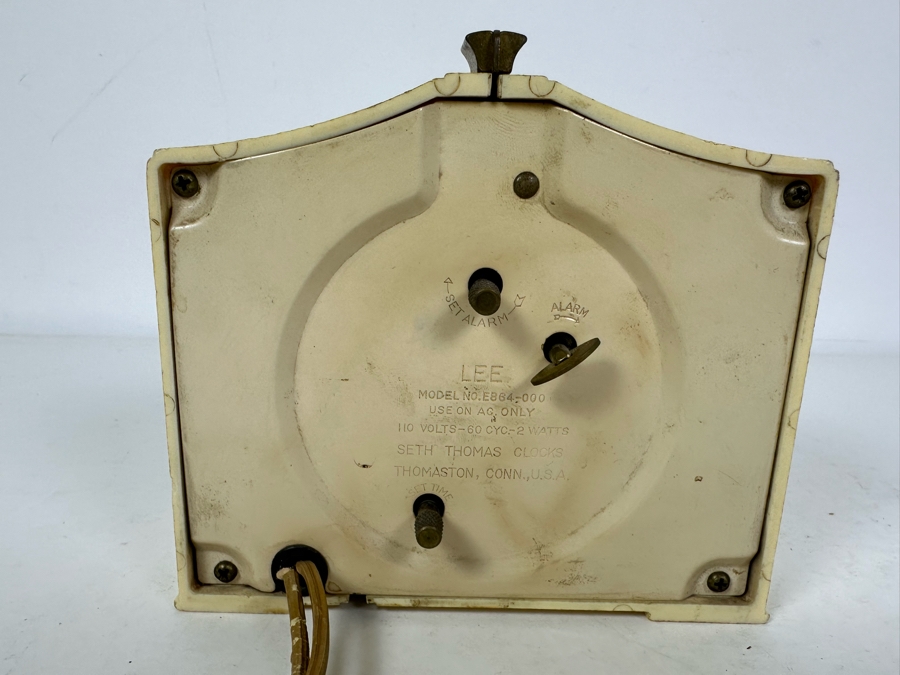 Vintage Seth Thomas Electric Alarm Clock Lee Model No. E864-000 5'H [Photo 2]