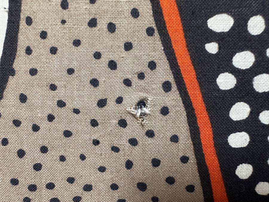 Vintage Silk Screen Fish Artwork (Note Slight Tear In Fabric) 60' X 30' [Photo 3]