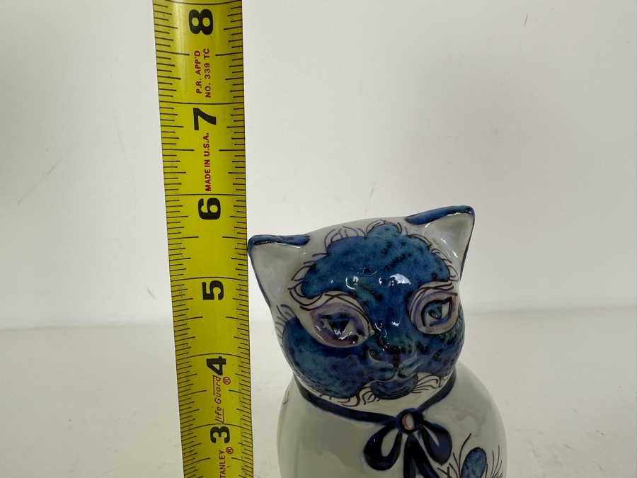 Vintage Limited Edition Royal Copenhagen Faience Fajance Cat Figurine 6'H [Photo 7]
