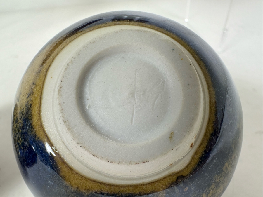 Four Signed Glazed Pottery Vases - Tallest Is 7.5'H [Photo 7]