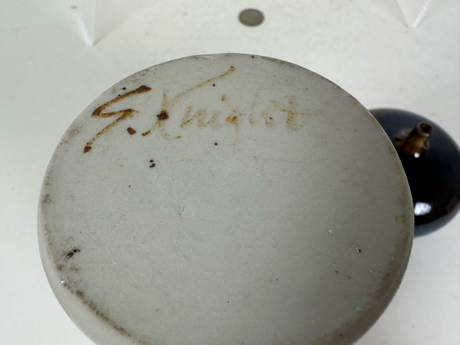 Four Signed Glazed Pottery Vases - Tallest Is 7.5'H [Photo 8]