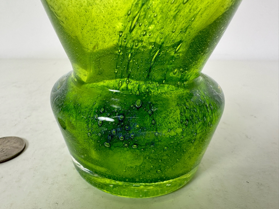 Vintage Handblown Art Glass Vase Randsfjord Glass Made In Norway [Photo 3]