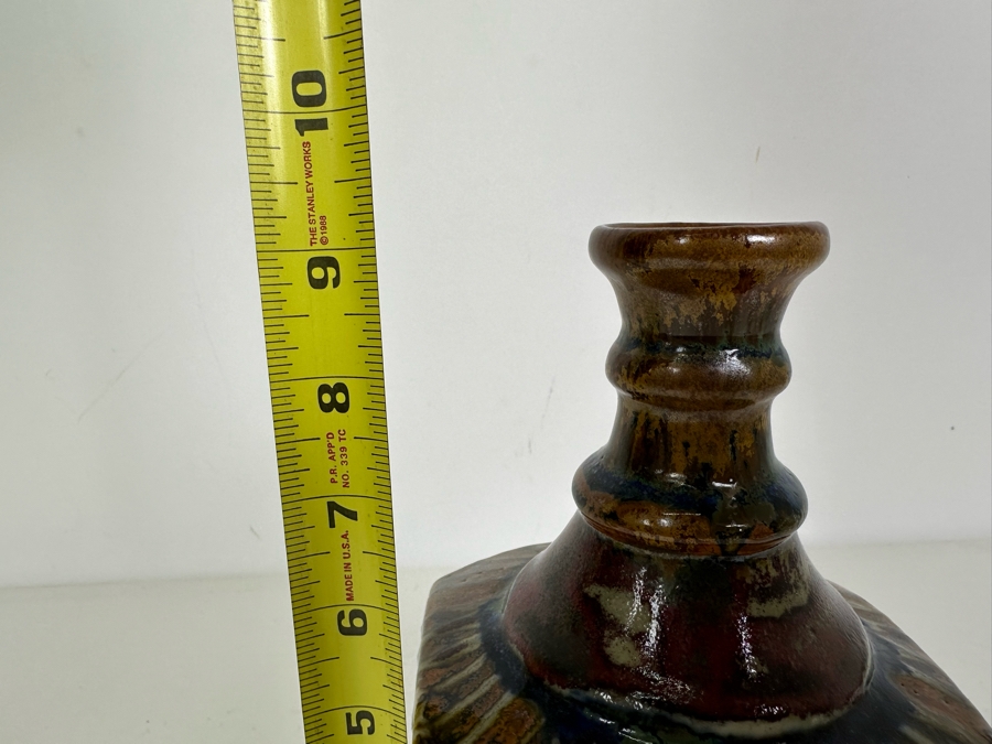 Hand Painted Mexican Pottery Vase 9'H [Photo 6]