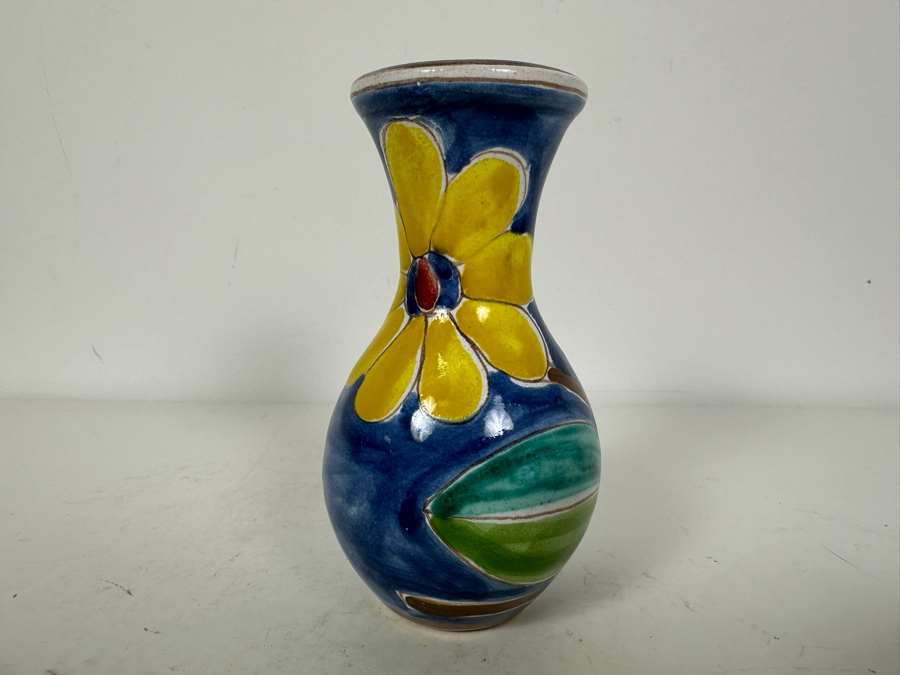 Vintage Italian Hand Painted Pair Of Dishes And Vase 6' [Photo 5]