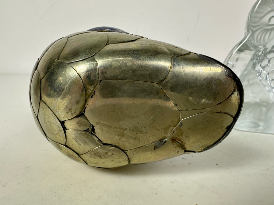 Vintage Viking Glass Owl And Mexican Folk Art Owl 4.5'H [Photo 8]