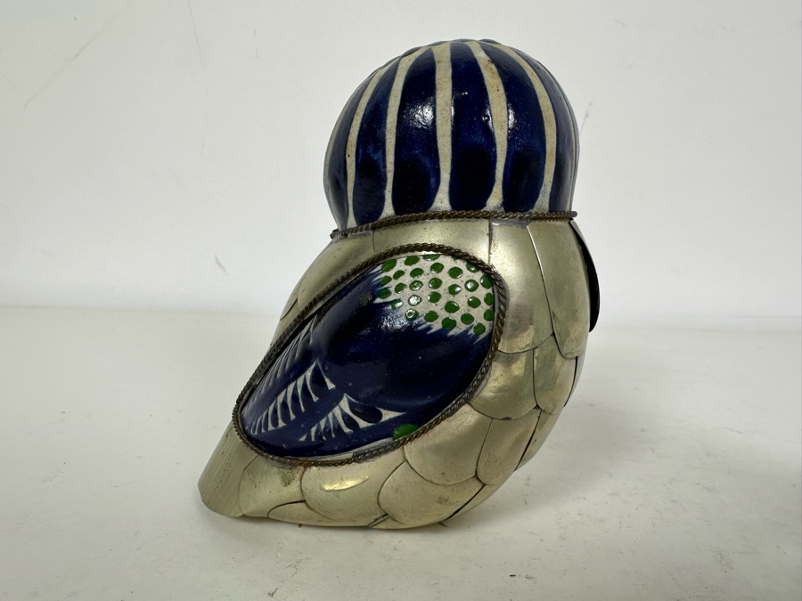 Vintage Viking Glass Owl And Mexican Folk Art Owl 4.5'H [Photo 7]