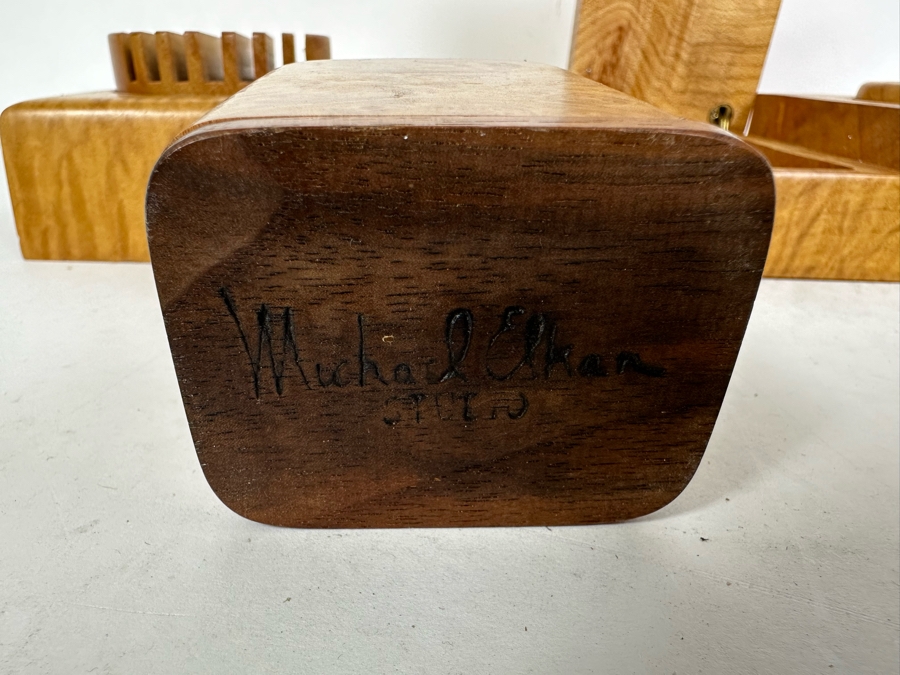 Michael Elkan Studio Wooden Desk Set Valet 13.5'W X 4.5'D X 4.5'H [Photo 6]