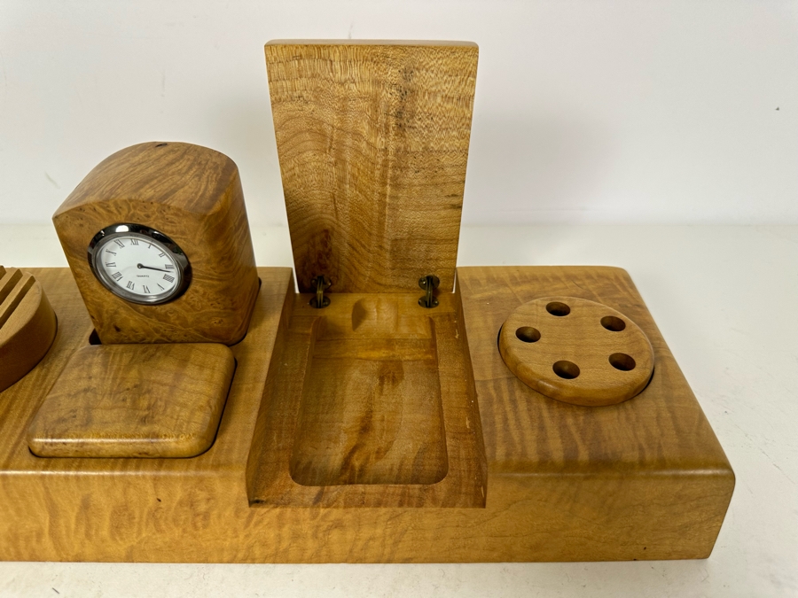 Michael Elkan Studio Wooden Desk Set Valet 13.5'W X 4.5'D X 4.5'H [Photo 4]