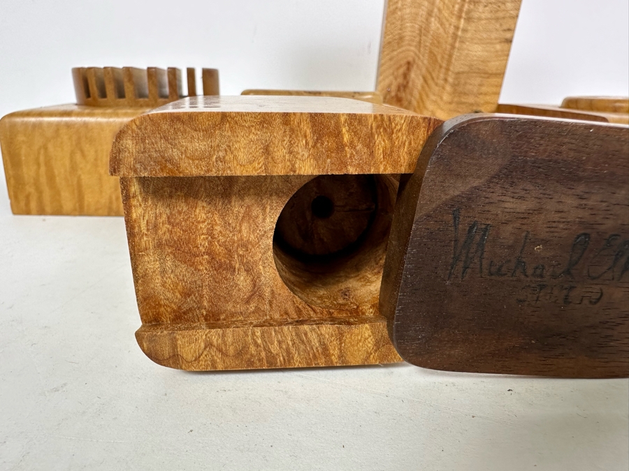 Michael Elkan Studio Wooden Desk Set Valet 13.5'W X 4.5'D X 4.5'H [Photo 7]