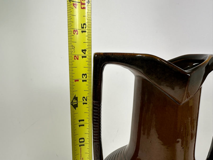 Vintage Egyptian Revival Art Pottery Vase Vessel In Brown 14'H [Photo 6]