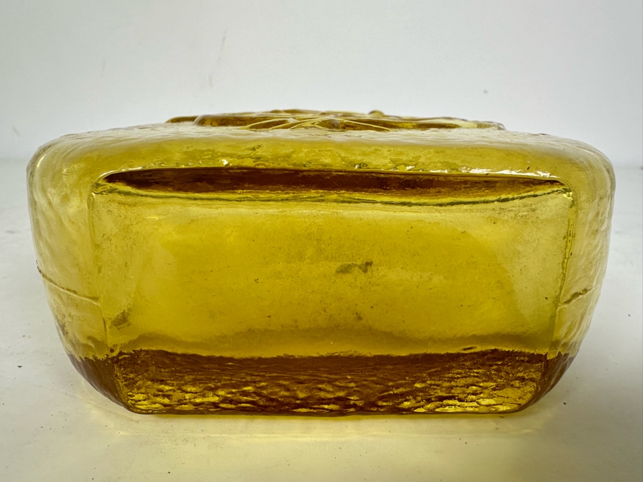 Handmade Wayne Husted For Stelvia Italy Design Bird Of Peace Decanter Bottle Amber 10.5'H [Photo 6]