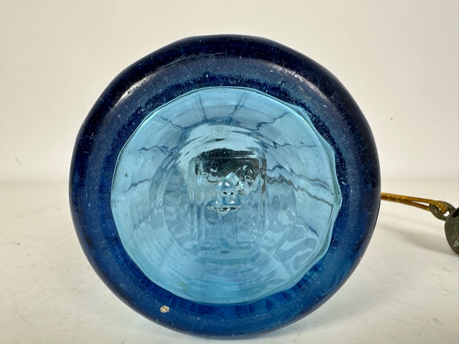 Antique Blue Glass J. Guyot Paris France Seltzer Bottle 12'H [Photo 9]