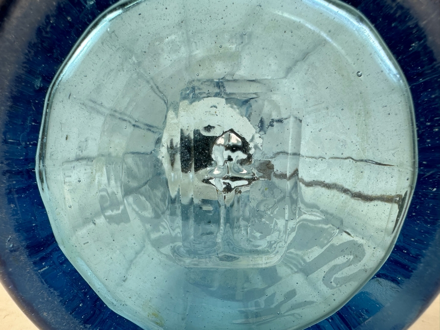 Antique Blue Glass J. Guyot Paris France Seltzer Bottle 12'H [Photo 11]