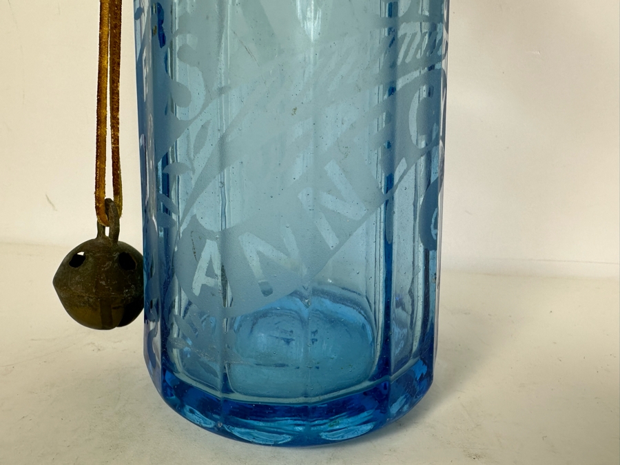 Antique Blue Glass J. Guyot Paris France Seltzer Bottle 12'H [Photo 4]